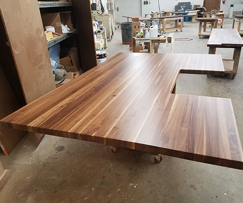 One of our countertops during production